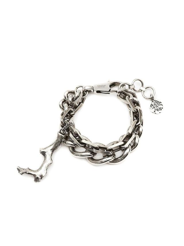 Mens Brass Chainlink Charm Bracelet Product Image