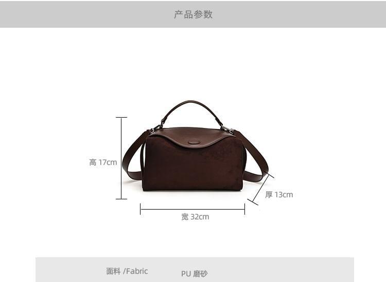 Panel Faux Suede Crossbody Tote Bag Product Image