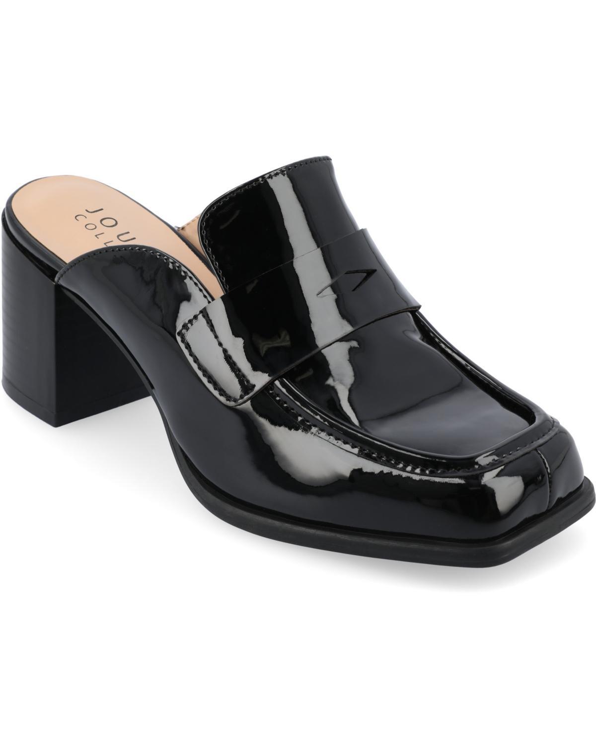 Journee Collection Womens Bayley Slip On Block Heel Mules Product Image