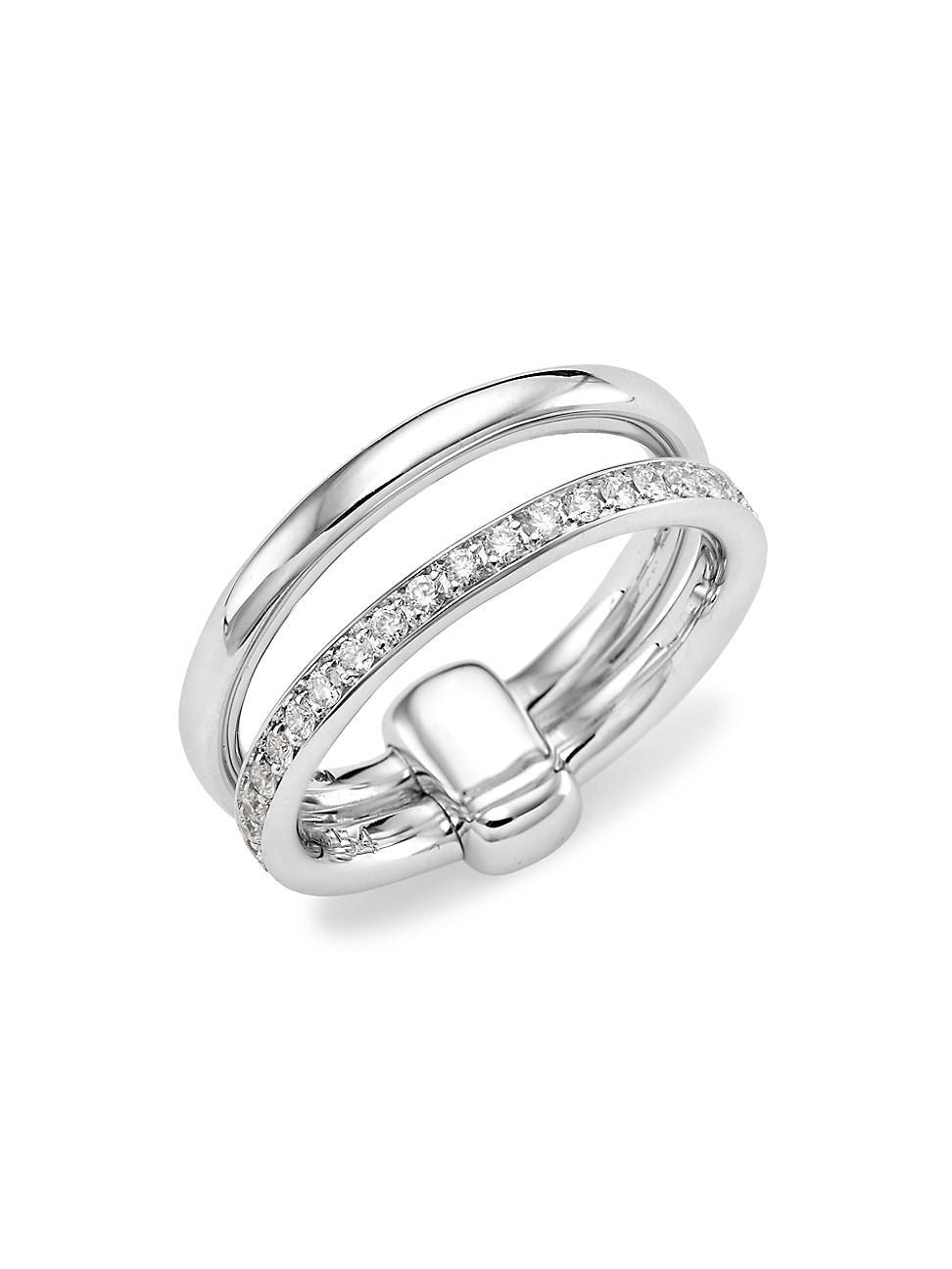 Womens Iconica 18K White Gold & Diamond Ring Product Image