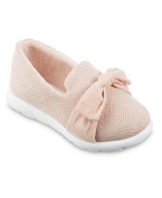 Isotoner Signature Womens Indoor/Outdoor Zenz Hatch Knit Closed-Back with Tie Slip-Ons Product Image