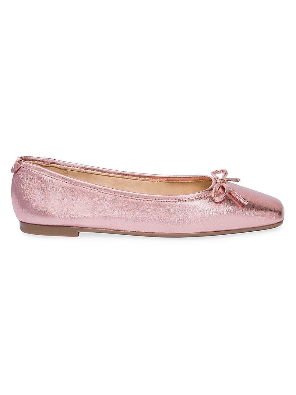 Womens Gwynn Metallic Leather Bellerina Flats product image