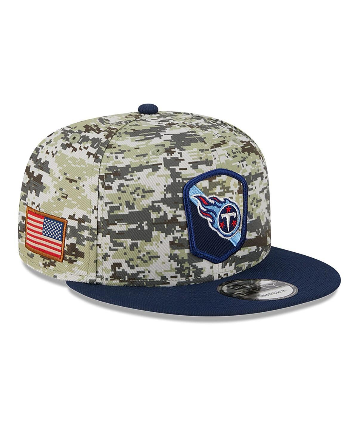 Mens New Era  Camo/Navy Tennessee Titans 2023 Salute To Service 9FIFTY Snapback Hat Product Image