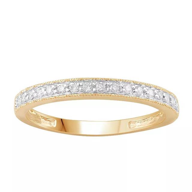 10k Gold 1/10 Carat T.W. Diamond Band Ring, Womens White Product Image