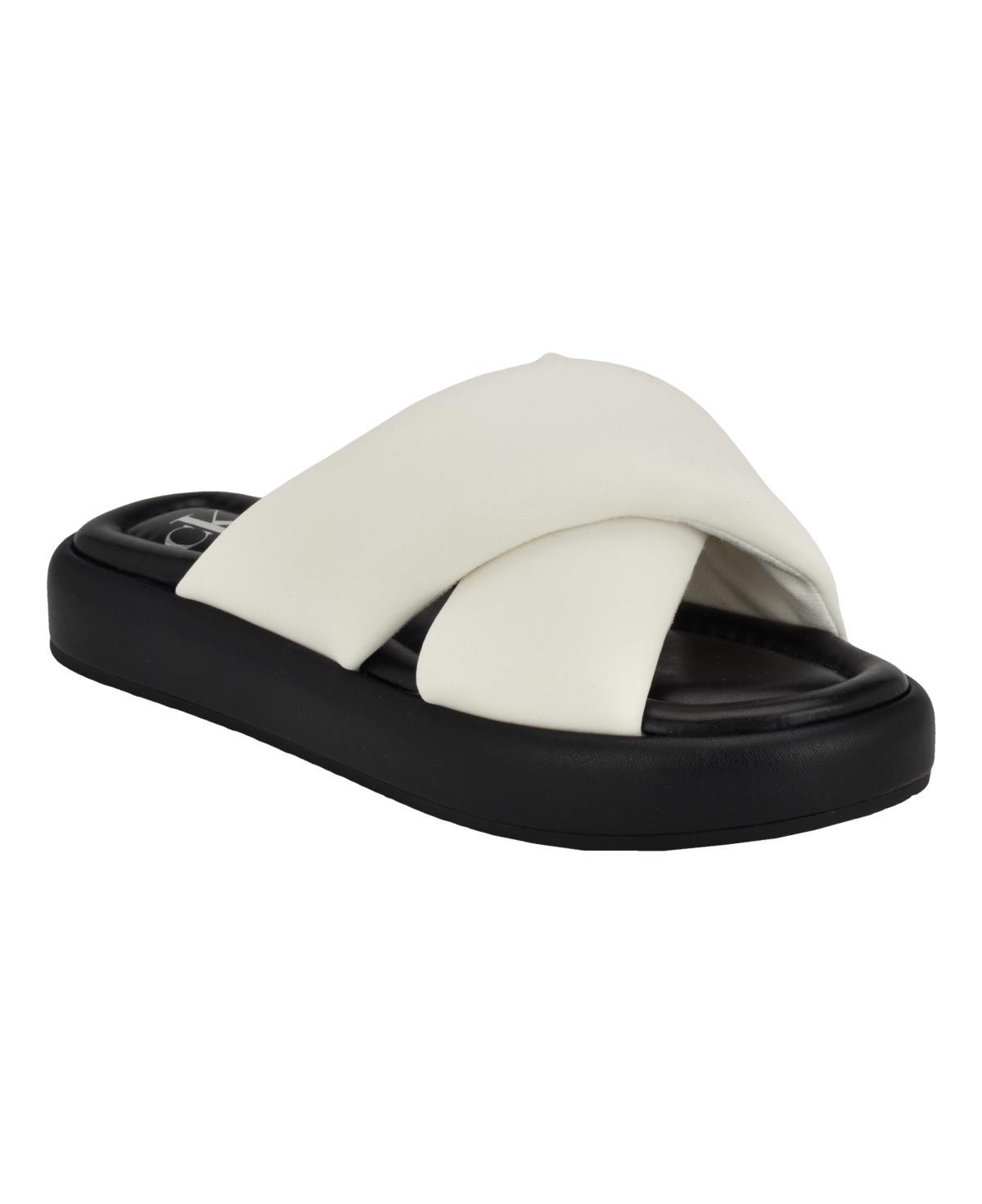 Calvin Klein Womens Evey Slip-On Open-Toe Casual Sandals Product Image