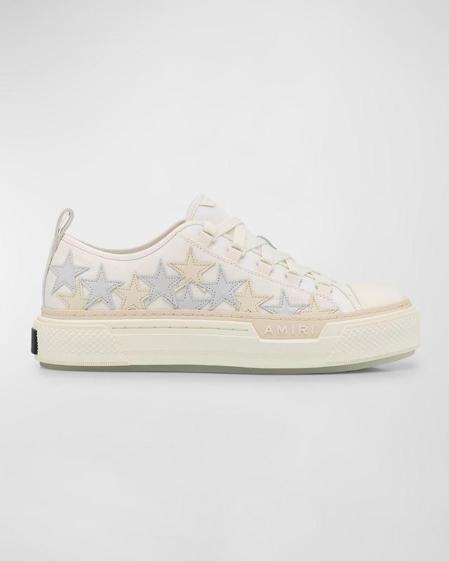 Mens Stars Court Canvas and Leather Low-Top Sneakers Product Image