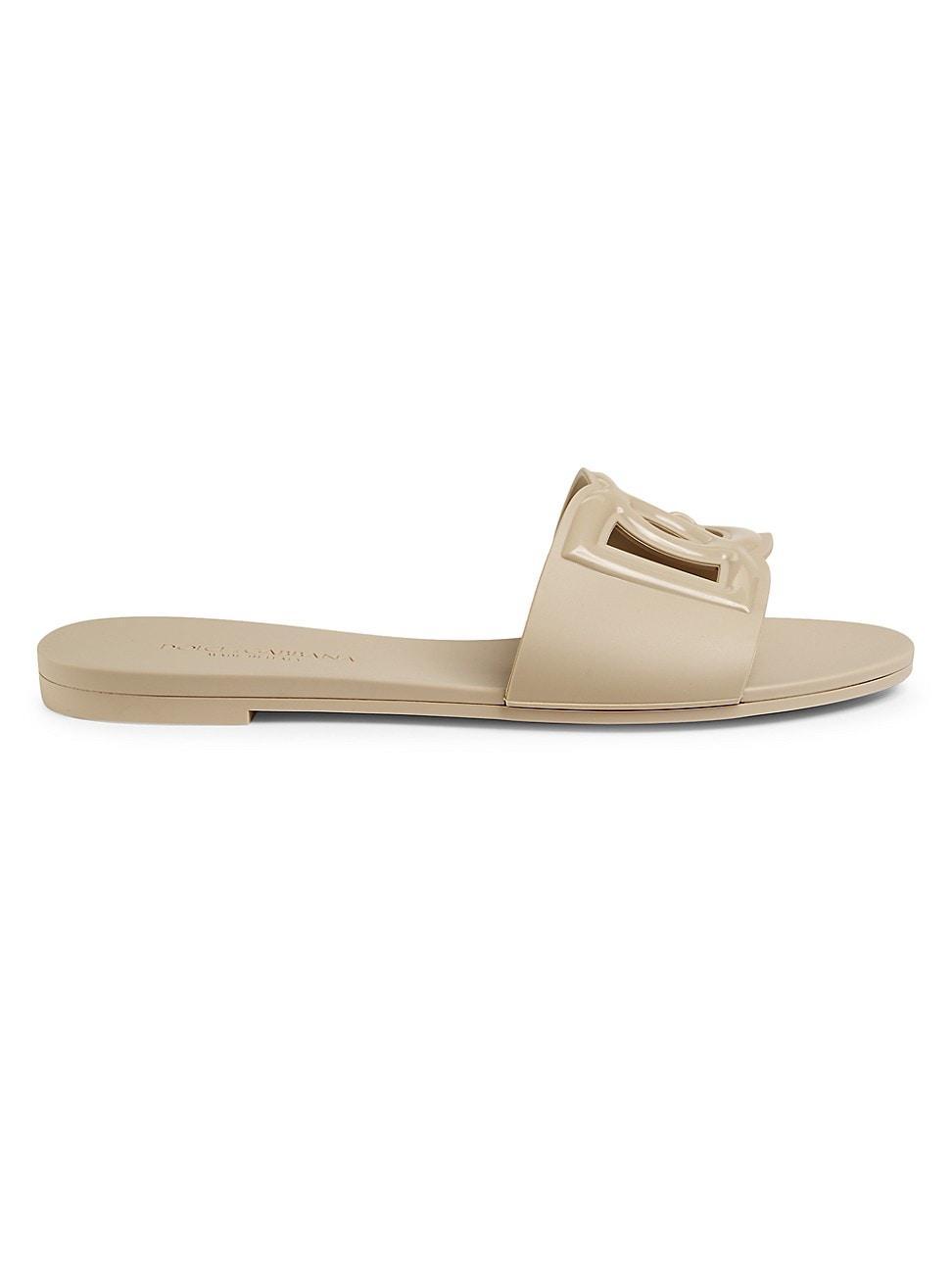 Dolce & Gabbana Bianca Interlock Slide Sandal Product Image