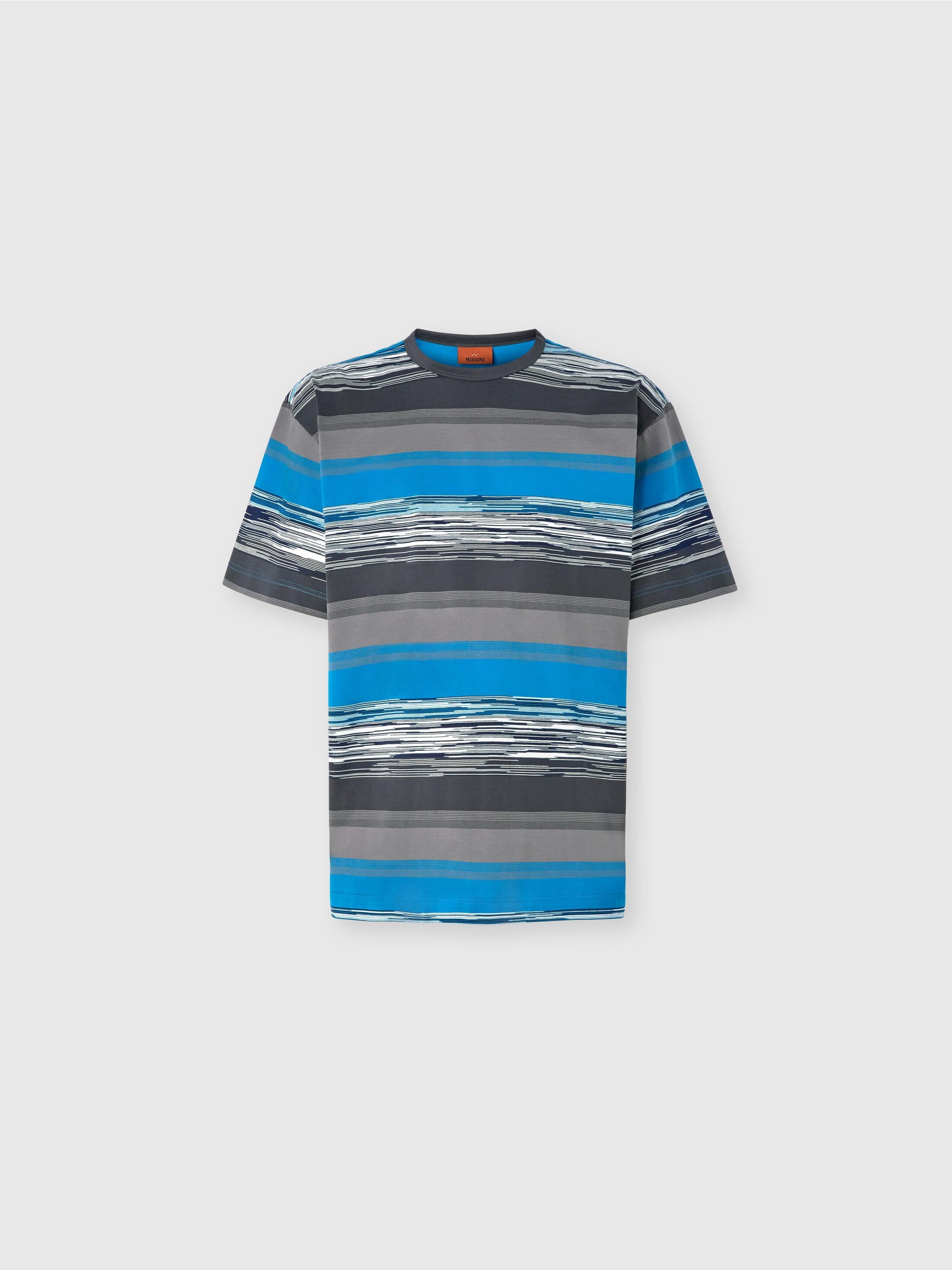 Striped cotton jersey T-shirt with logo Product Image