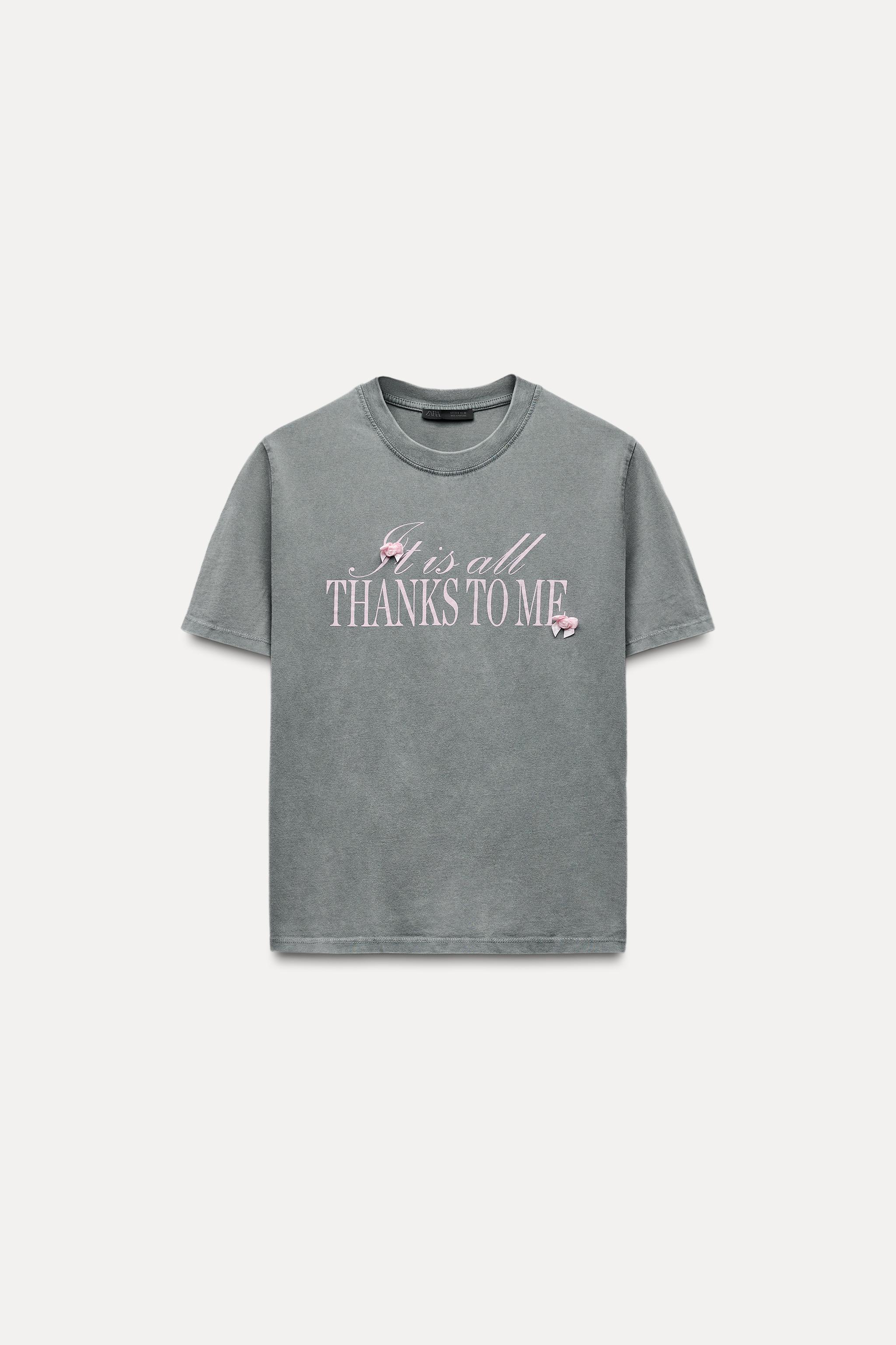 WASHED T-SHIRT WITH TEXT Product Image