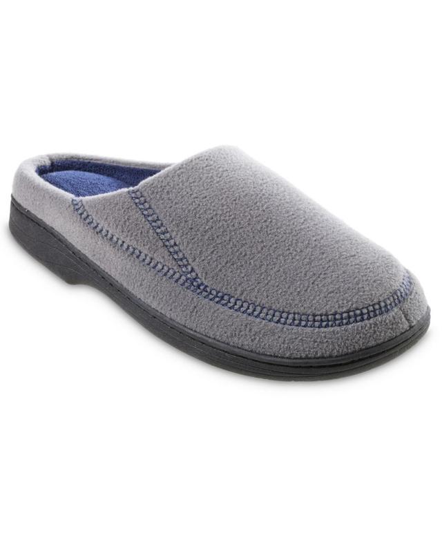 isotoner Recycled Fleece Roman Hoodback Mens Slippers Grey Product Image