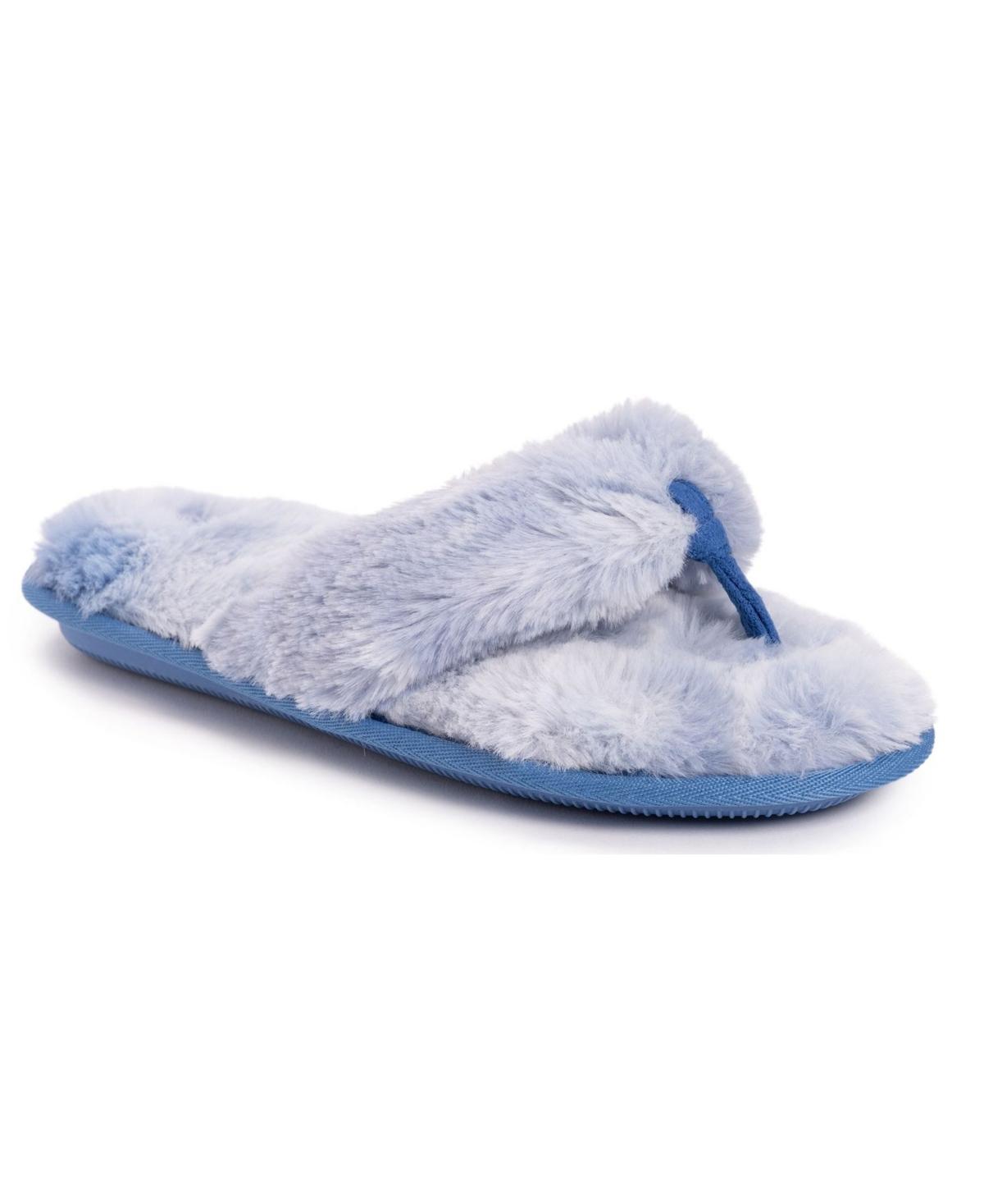 MUK LUKS Maren Faux Fur Womens Thong Slippers Product Image