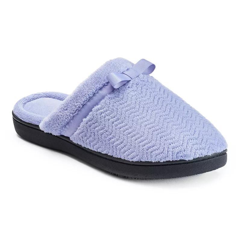 isotoner Chevron Womens Clog Slippers Purple Product Image