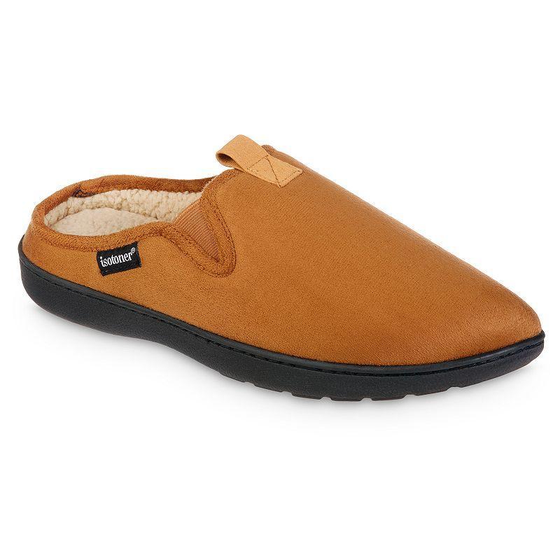 Isotoner Mens Recycled Vincent Hoodback Slippers - Navy Blue L Product Image