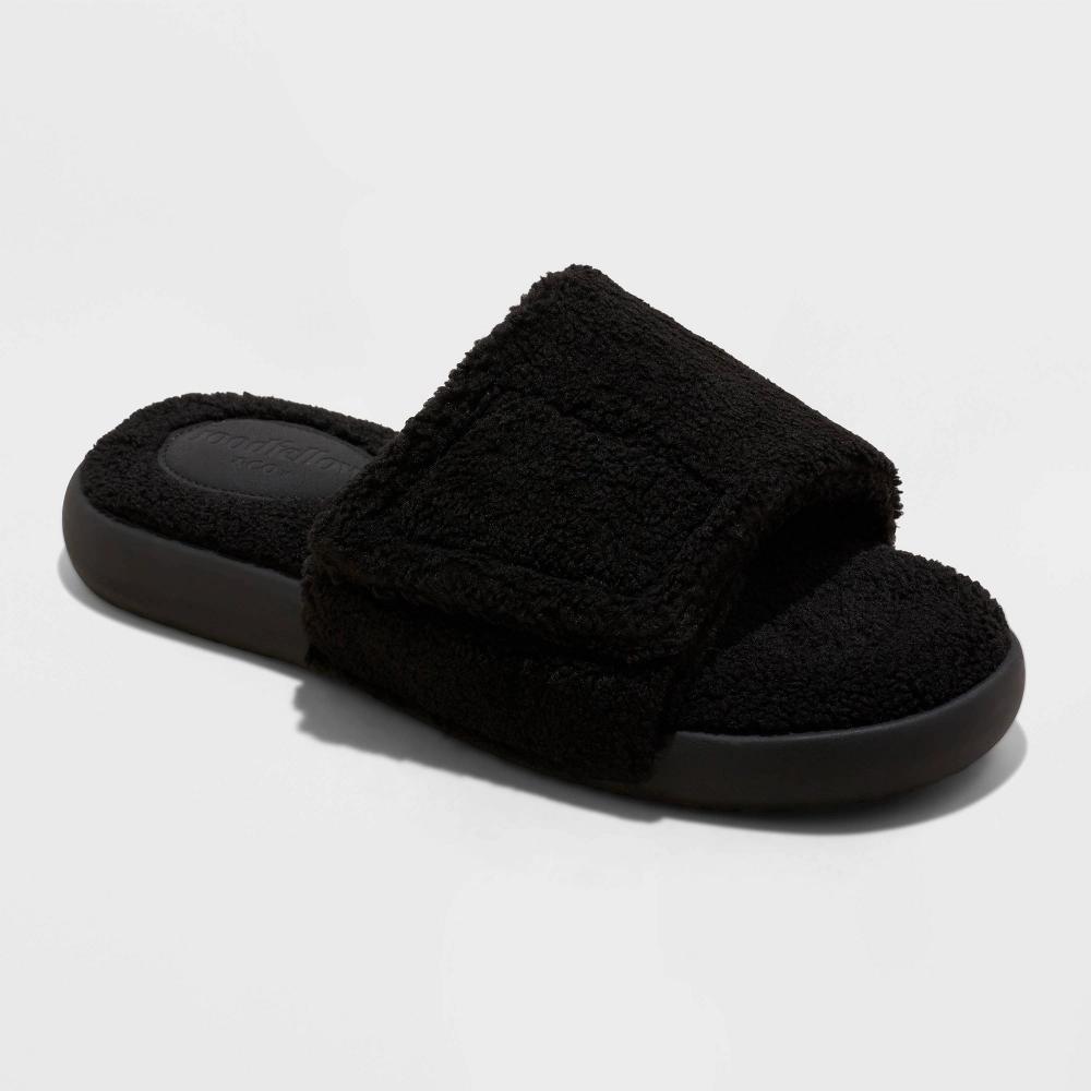 Mens Rodney Adjustable Slide Slippers - Goodfellow & Co Jet Black 11 Product Image