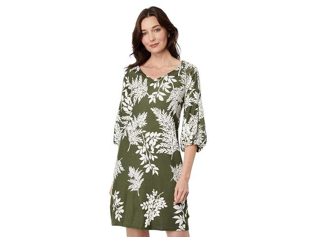 Tommy Bahama Darcy Whisper Fronds Sleeve Dress Tree) Women's Dress Product Image