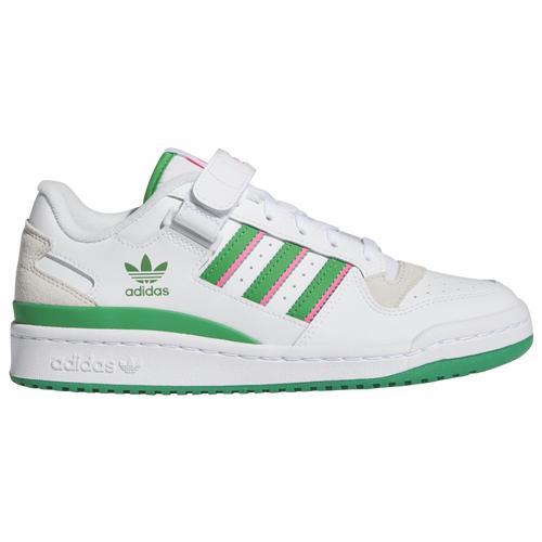 adidas Originals Womens Forum Low - Shoes White/Green/Lucid Pink Product Image