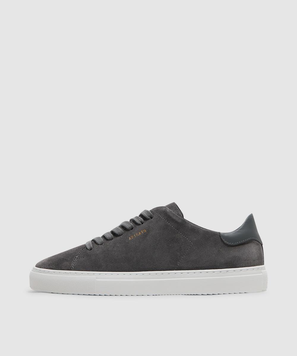 AXEL ARIGATO Clean 90 Leather-trimmed Suede Sneakers In Grey/white Product Image