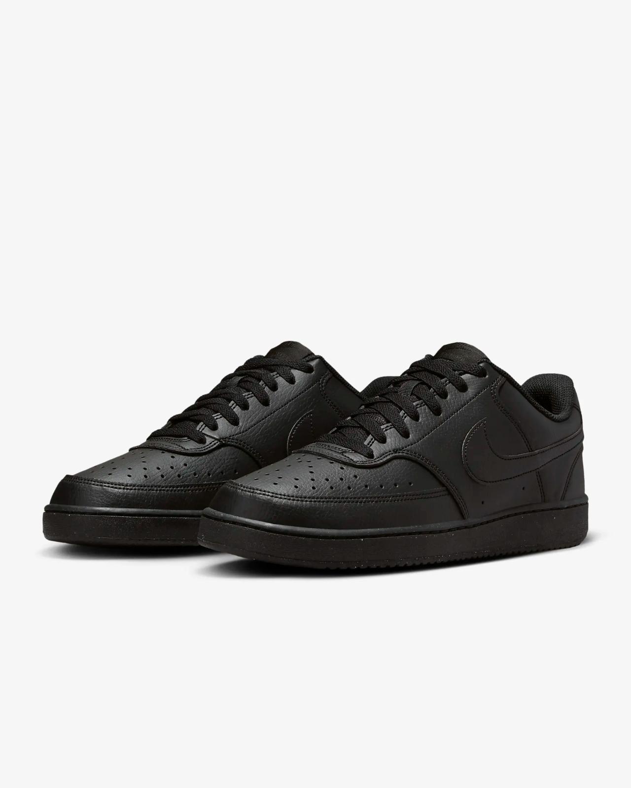 Court Vision Low Next Nature Dh2987-002 Sneakers Men's Black Leather Nr9240 Product Image