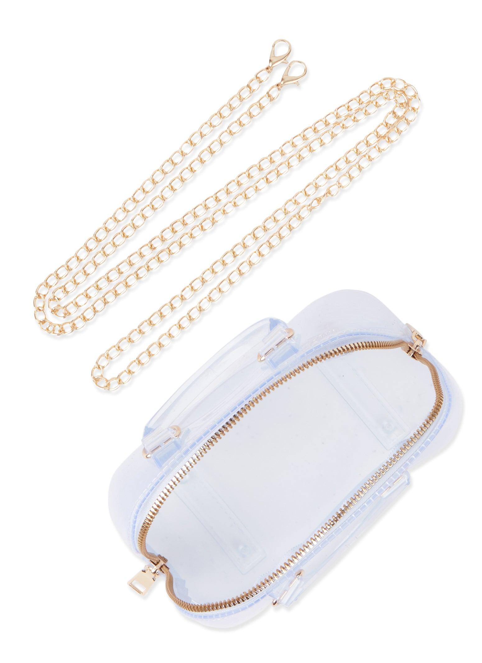 Clear Jelly Dome Crossbody Handbag Female Product Image