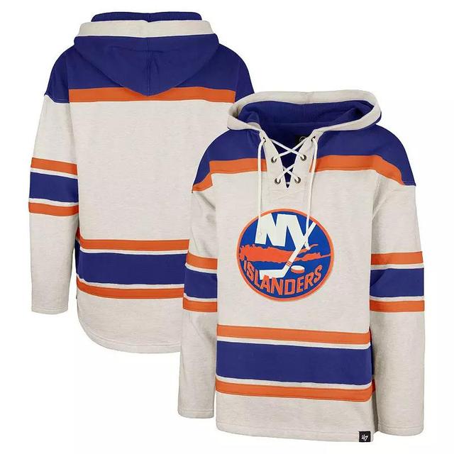 Mens 47 Oatmeal New York Islanders Rockaway Lacer Pullover Hoodie Product Image