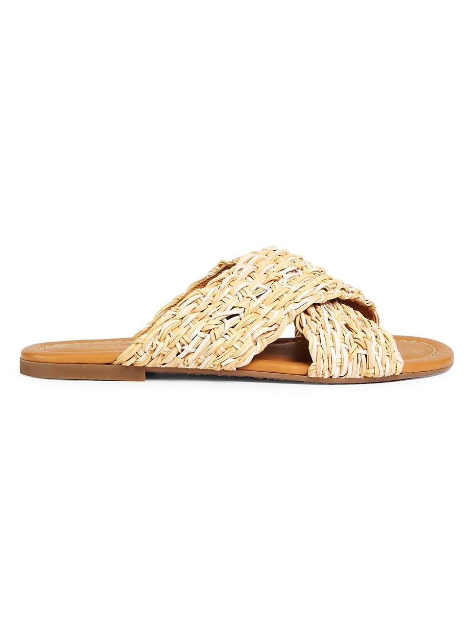 Jaicey Woven Crisscross Slide Sandals Product Image