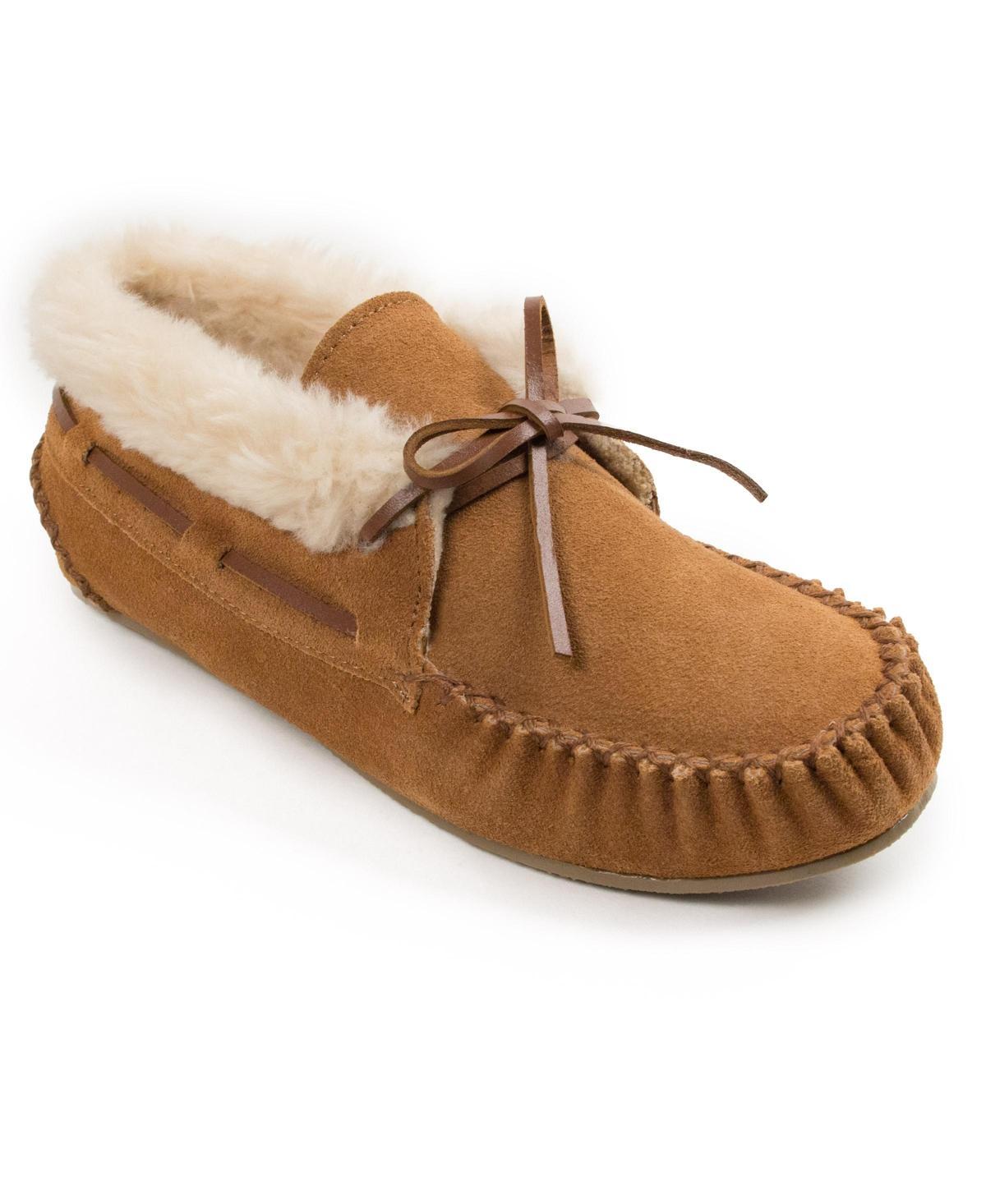 Minnetonka Chrissy Faux Shearling Suede Bootie Slippers Product Image