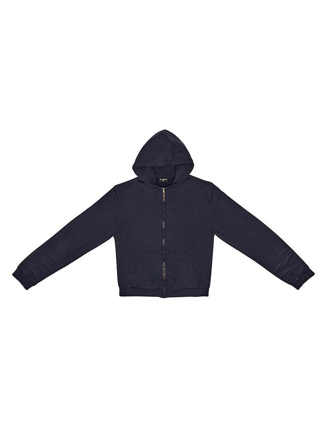 Mens Balenciaga Tab Worn out Zip up Hoodie Product Image