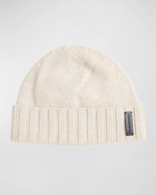 Mens Rib-Cuff Cashmere Beanie Hat Product Image