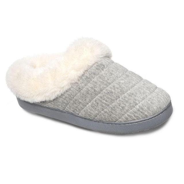 Cuddl Duds Plushfill Cordoury Puff Womens Clog Slippers Product Image