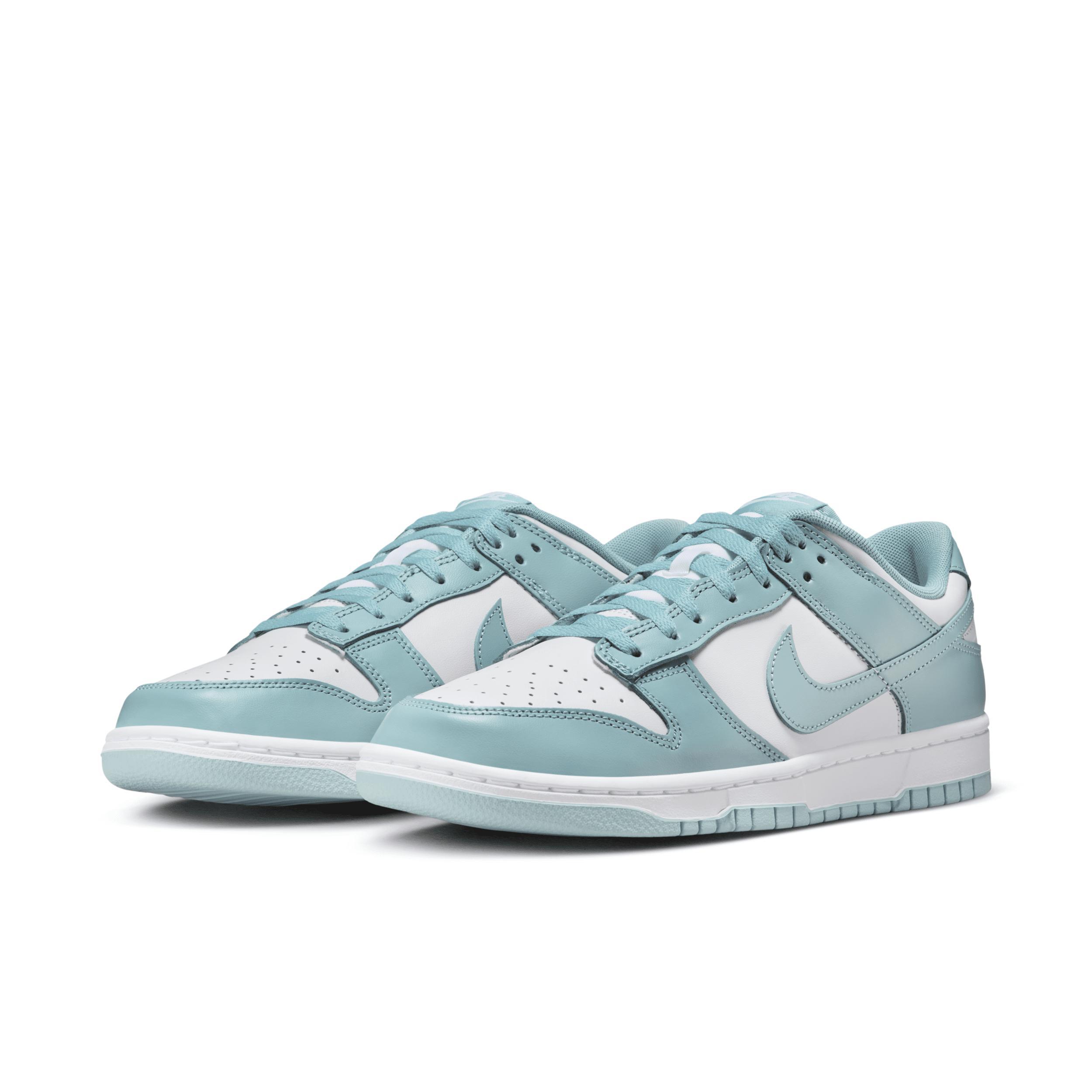 Nike Mens Nike Dunk Low Retro - Mens Shoes White/Teal/White Product Image