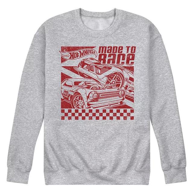 Mens Hot Wheels Made To Race Fleece Sweatshirt Grey Gray Product Image