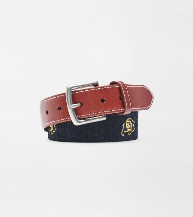 Peter Millar Mens Colorado University Belt | Color: Black | Size: 32 Product Image