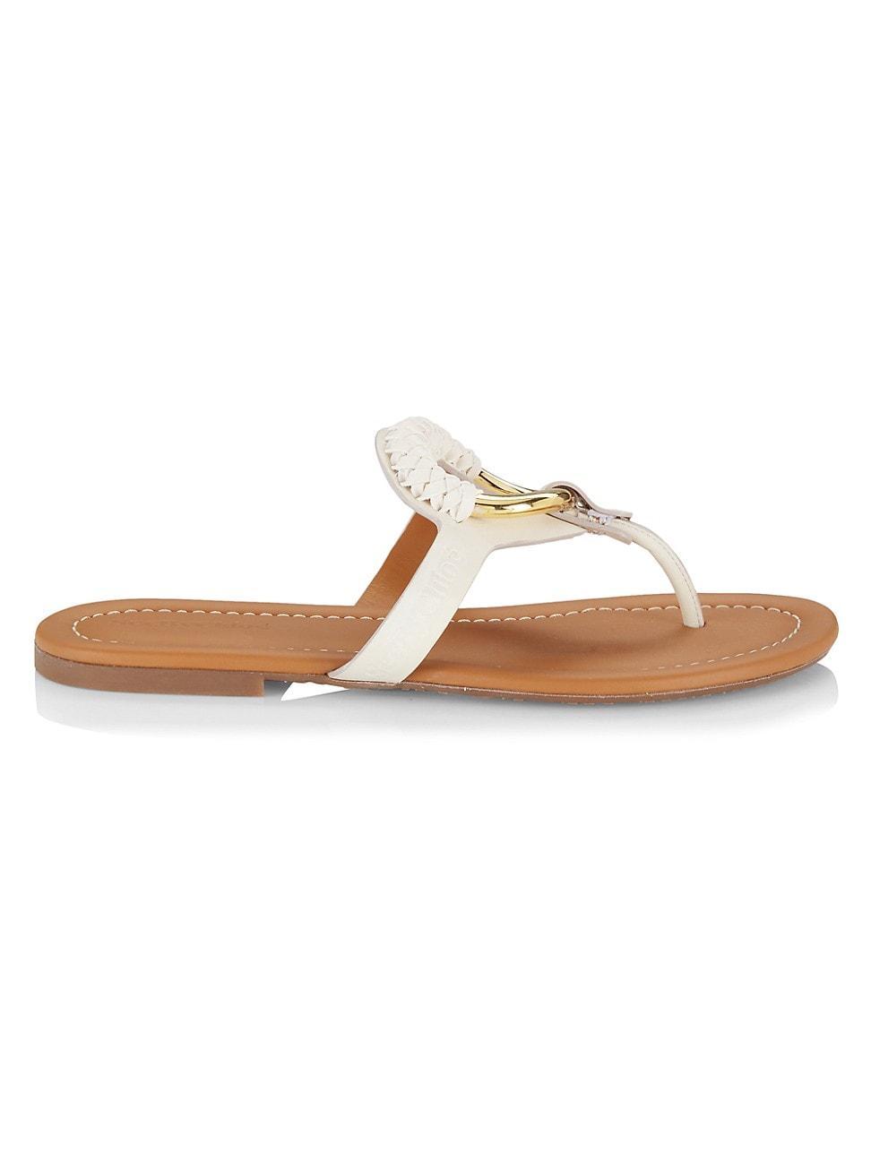 Womens Hana Metallic Leather Thong Sandals Product Image