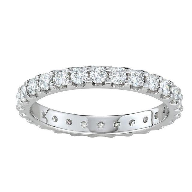 Charles & Colvard Moissanite Eternity Band, White, 7 Product Image