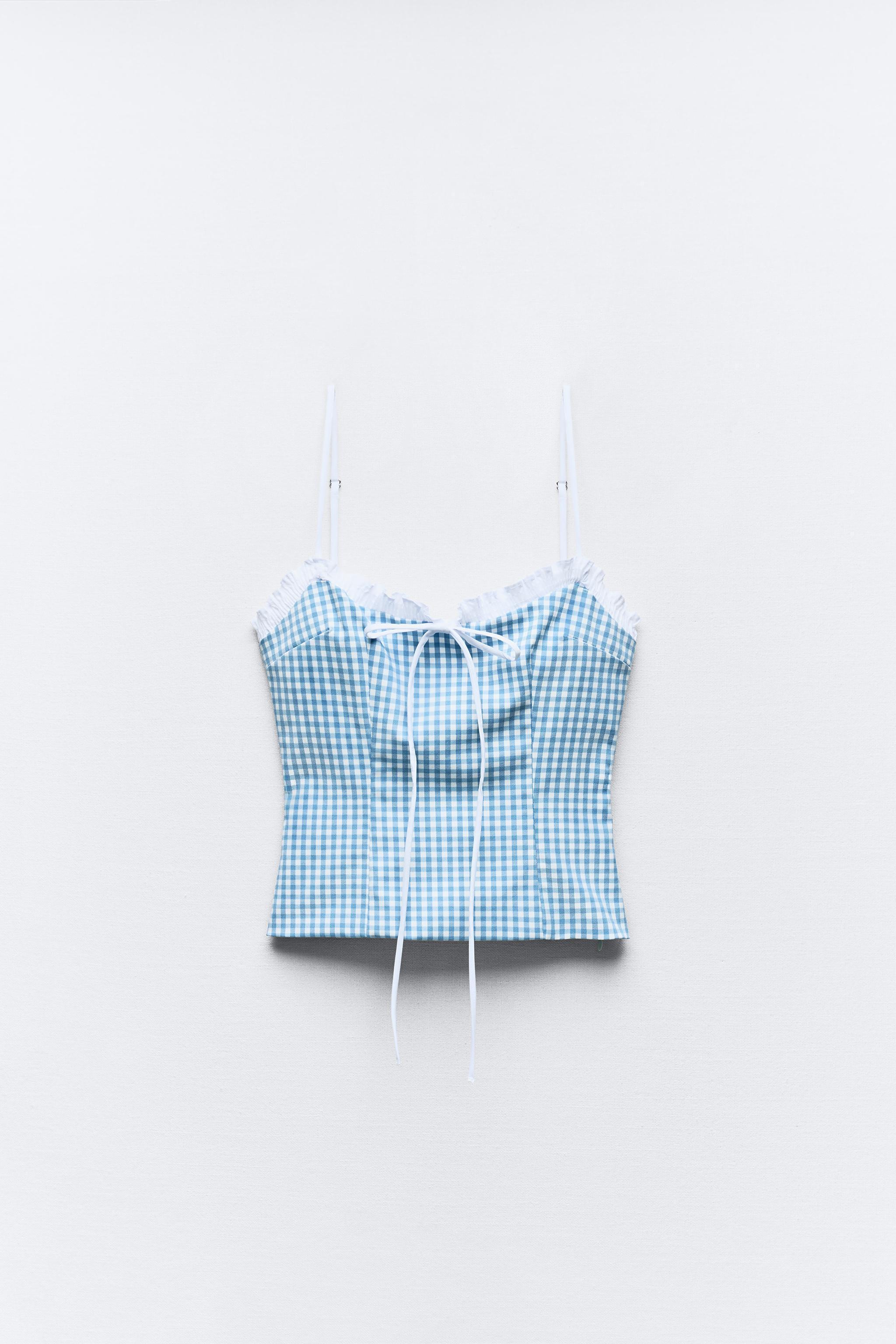 GINGHAM TOP WITH BOW Product Image