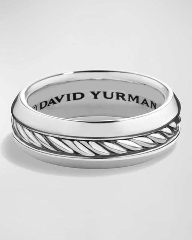 Mens Cable Inset Band Ring Product Image