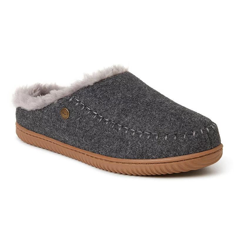 Dearfoams Bern Mens Clog Slippers Dark Grey Gray Product Image