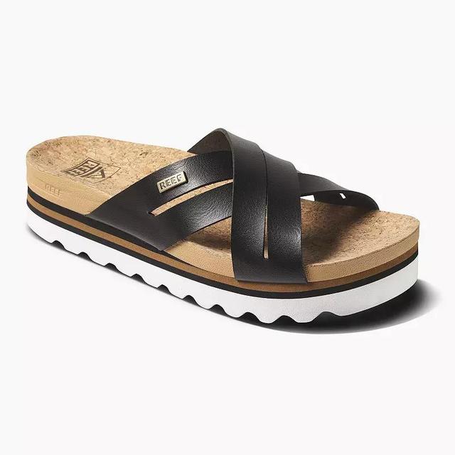 REEF Kaia Womens Criss-Cross Slide Sandals Product Image