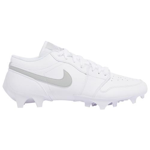 Jordan Mens 1 Vapor Edge Low - Football Shoes White/Silver Product Image