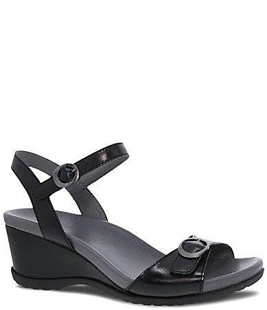 Dansko Arielle Leather Wedge Sandals Product Image