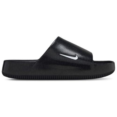 Nike Mens Calm Slides Print NS - Shoes Black/Anthracite/Football Grey Product Image