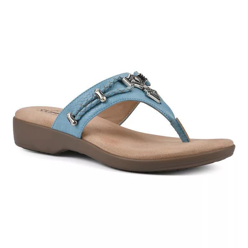 Cliffs by White Mountain Bailee Womens Thong Sandals Turq/Blue Product Image