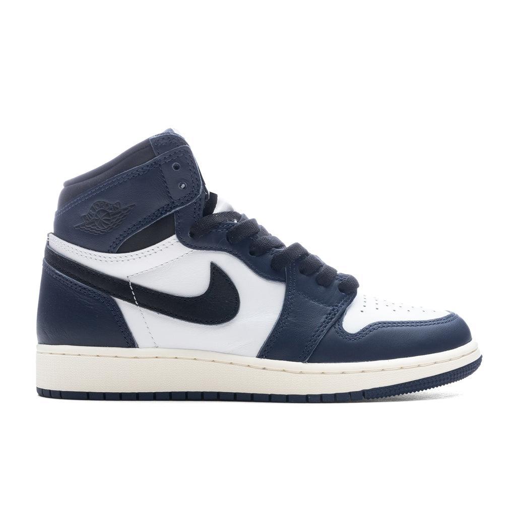 Air Jordan 1 Retro High OG (GS) - Midnight Navy/Black/White Male Product Image