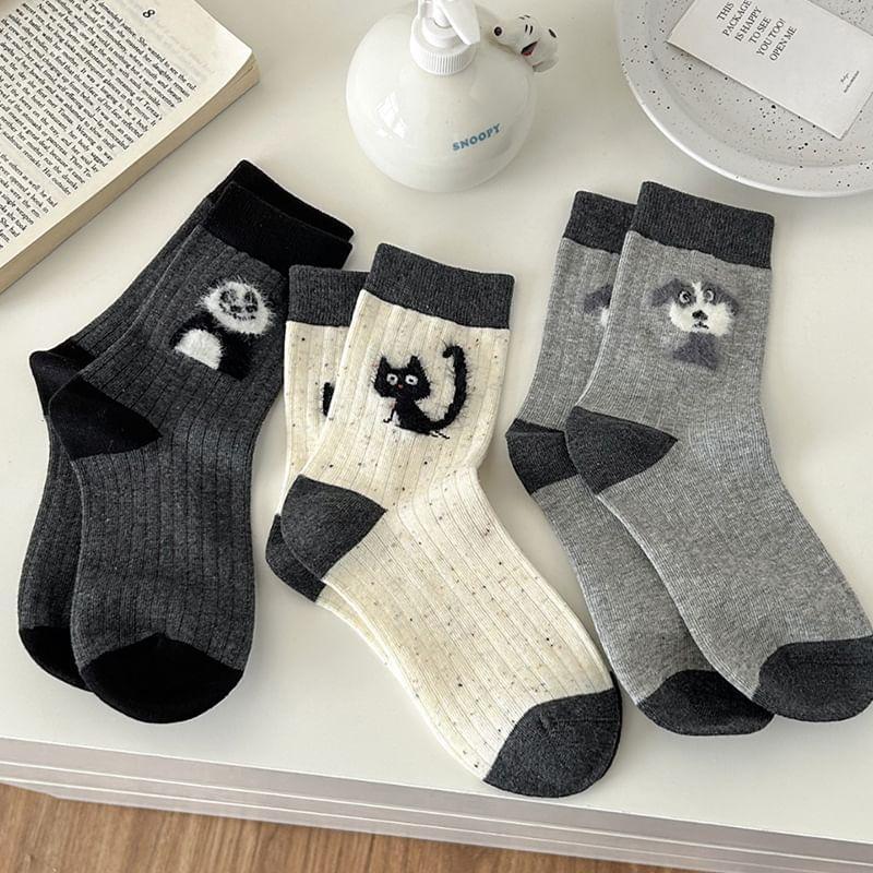 Cartoon Animal Patterned Short Socks Product Image