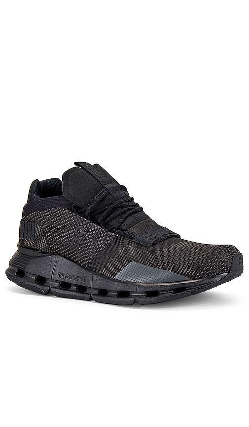 On Cloudnova in Black & Eclipse - Black. Size 11 (also in 8, 8.5). Product Image