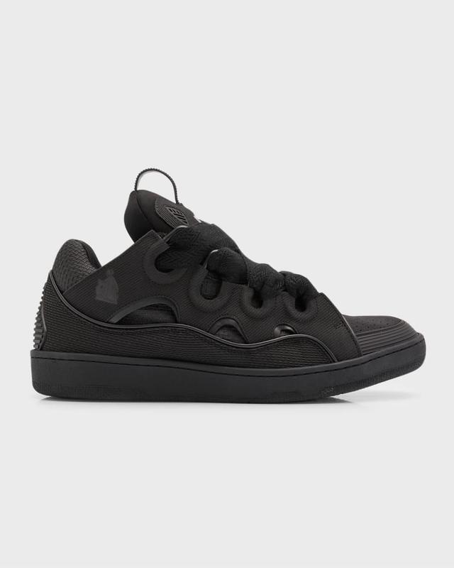 Men's Curb Chunky Leather Low-Top Sneakers Product Image