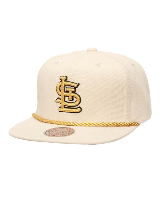 Mitchell & Ness Mens Cream St. Louis Cardinals Golden Ivory Snapback Hat Product Image