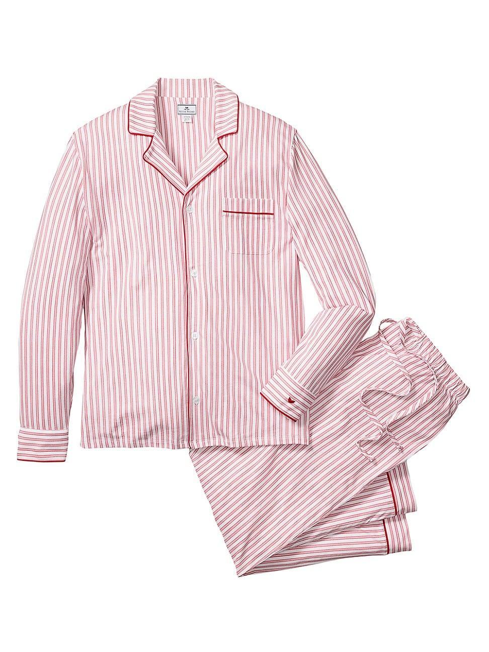 Mens Striped Cotton Pajamas Product Image