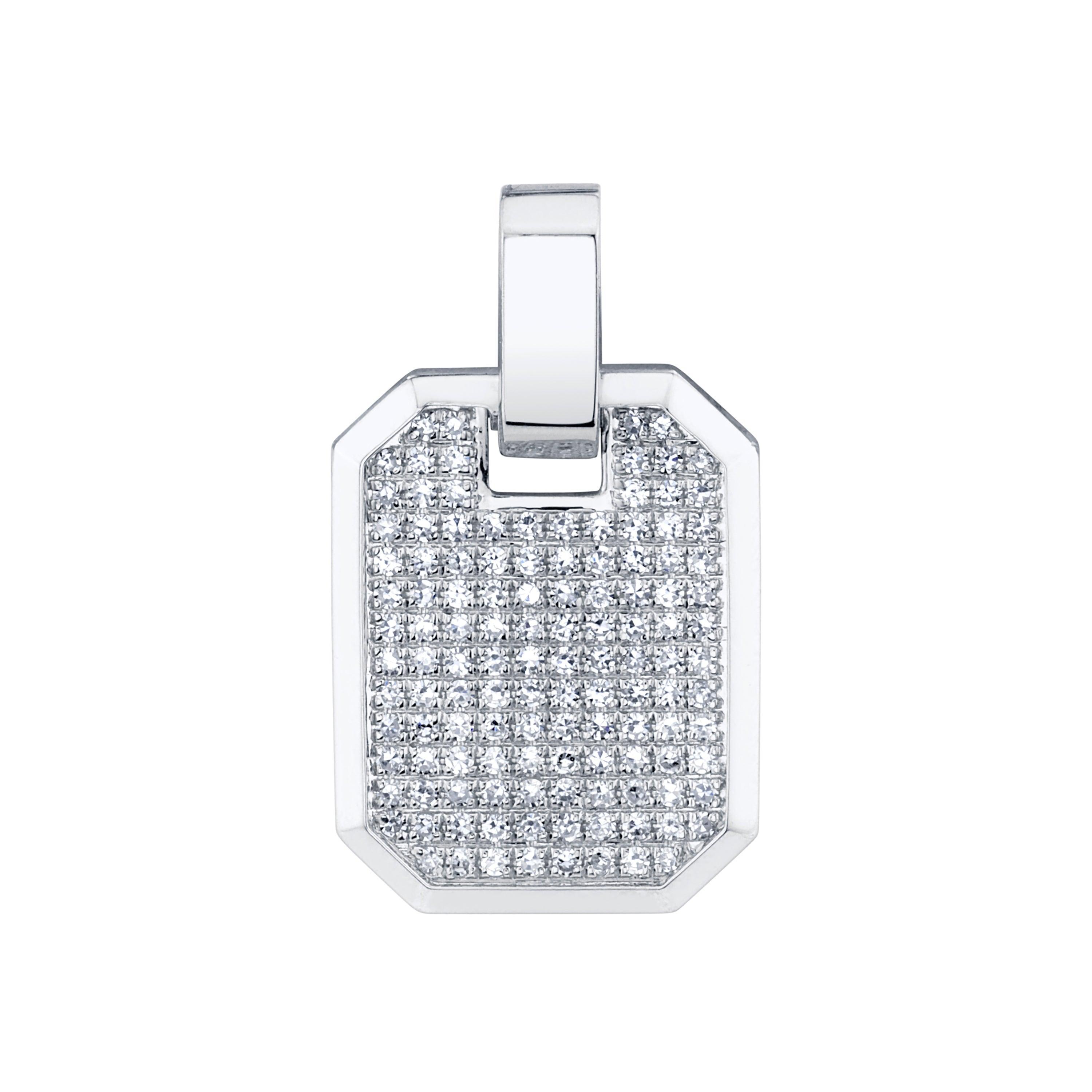 DIAMOND PAVE NAMEPLATE PENDANT Male Product Image