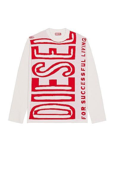 Diesel Floyd Sweater in White. Size M, S, XL/1X. Product Image